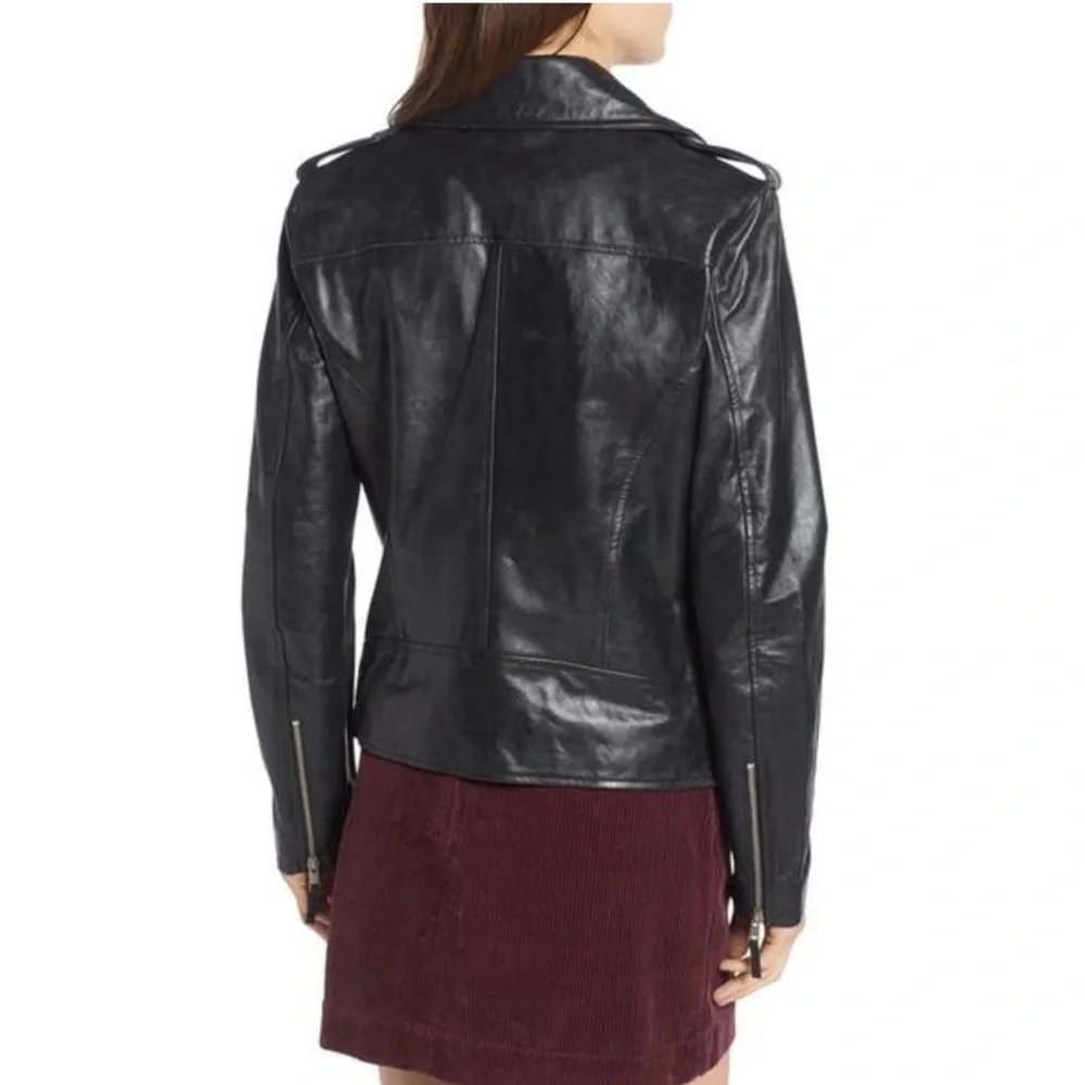 🔴NEW! AG REESE MOTO LEATHER JACKET SZ SMALL - Picture 3 of 16